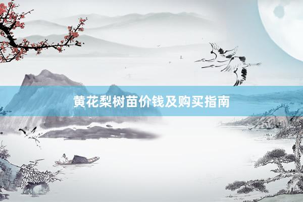 黄花梨树苗价钱及购买指南